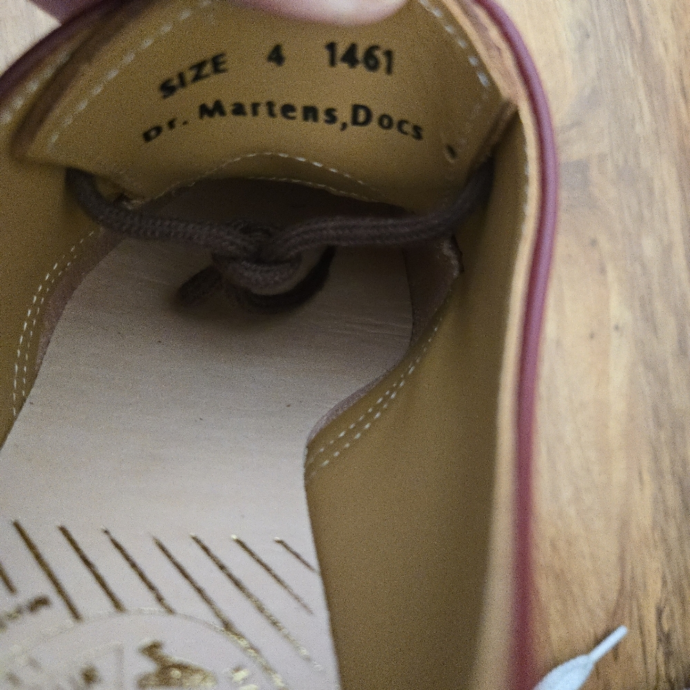 1461 Dr. Marten Women 6 Vintage Made in England Leather Oxford Red Shoes 112025 - Picture 10 of 10